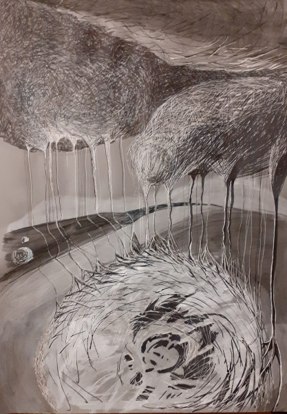 Deszcz ze śniegiem na polach..jpg