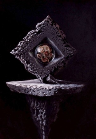 Paweł Galiński, z serii Artefakty, akryl na płycie, 70x50 cm, rok 2014.JPG