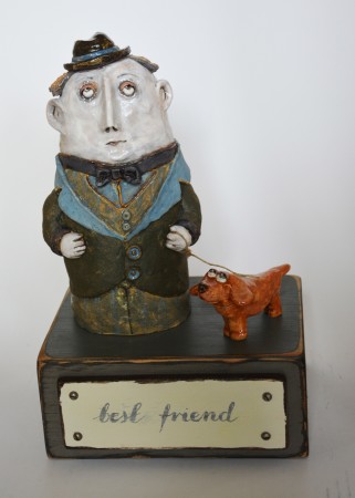 Agata_Urbańska-Krasowska-Najlepsi przyjaciele2_17x13,5x27cm_ceramika z drewnem.jpg