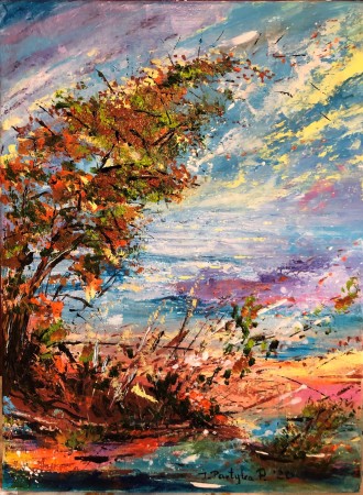 Przed burzą, Akryl na płótnie 50x40, Autorka Janina Partyka-Pojęta.JPG