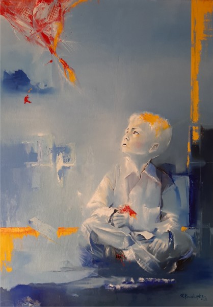 Renata_Kowaczyk_CZERWoNE_SZNUROWADŁO_obraz_olejny_100x70 (2).JPG